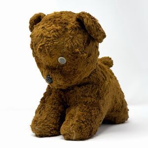 Vintage Primitive Plush Bear Rustic Nursery Decor Old Teddy Dog Stuffed Animal